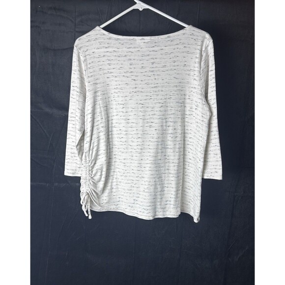 Pure Jill Womens Medium Long Sleeve Soft‎ Gathered On One Side Top - Picture 6 of 6